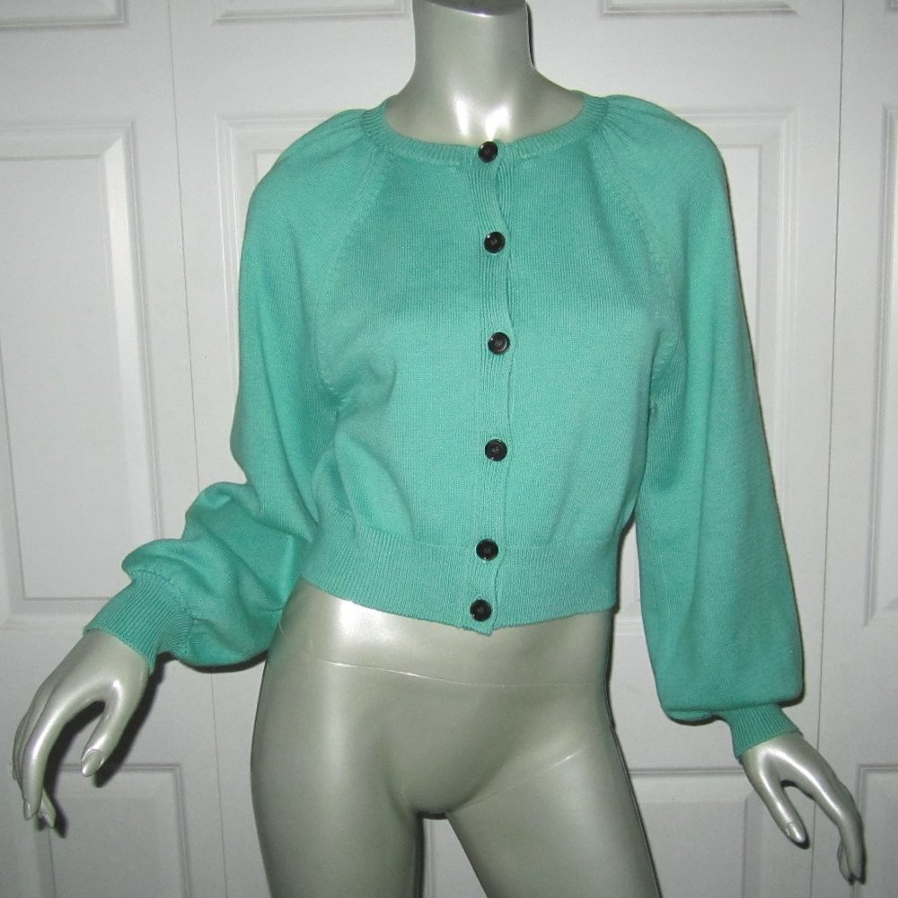 ANN TAYLOR Green Cardigan Sweater Size Small NWT